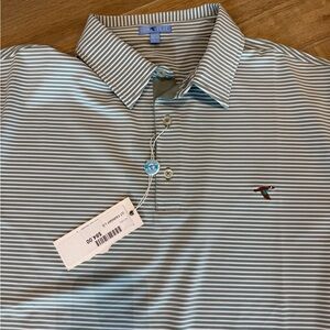 Genteal Collection Men's Striped Polo Shirt - Green